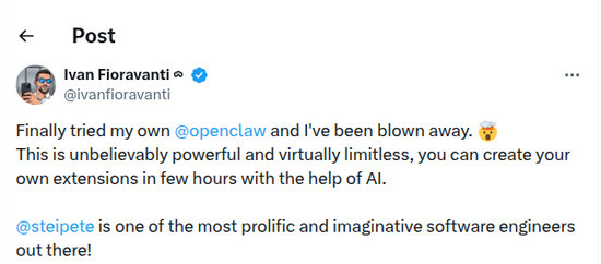 Tweet from Ivan Fioravanti: This is unbelievably powerful and virtually limitless.